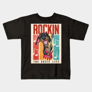 Rockin The Doxie Life Kids T-Shirt